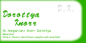 dorottya knorr business card